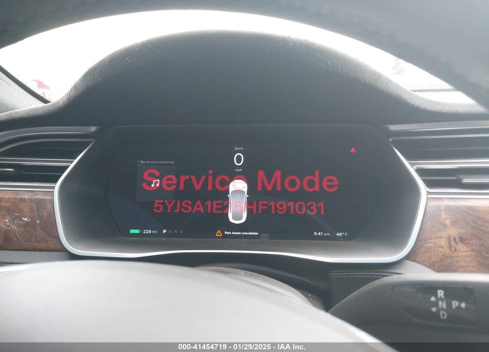 2017 TESLA MODEL S 100D/60D/75D/90D/P100D VIN: 5YJSA1E25HF191031