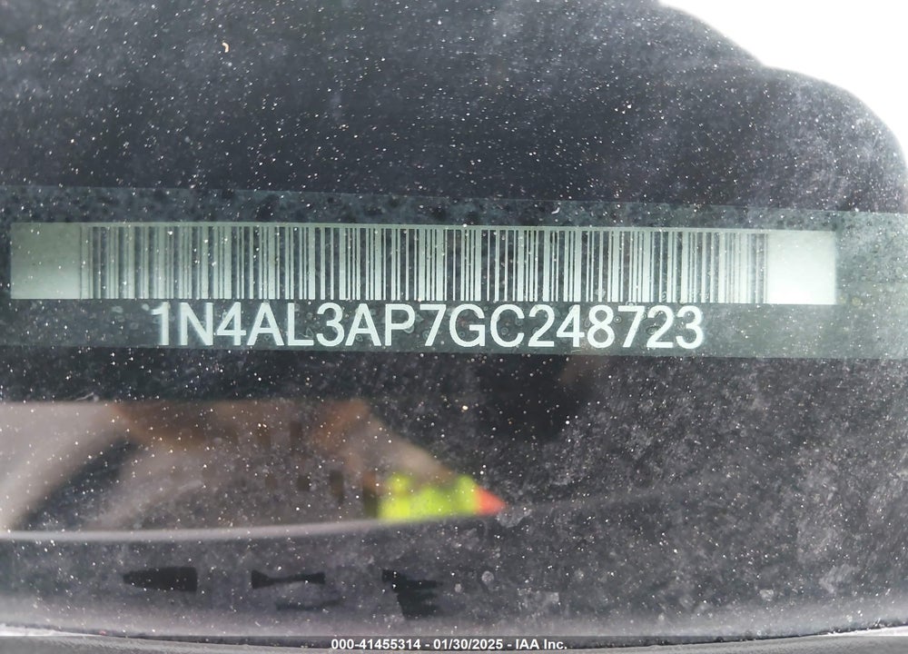 2016 NISSAN ALTIMA VIN: 1N4AL3AP7GC248723