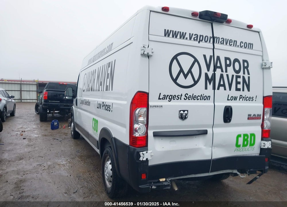2022 RAM PROMASTER 2500 HIGH ROOF 159 WB VIN: 3C6LRVDG7NE103526