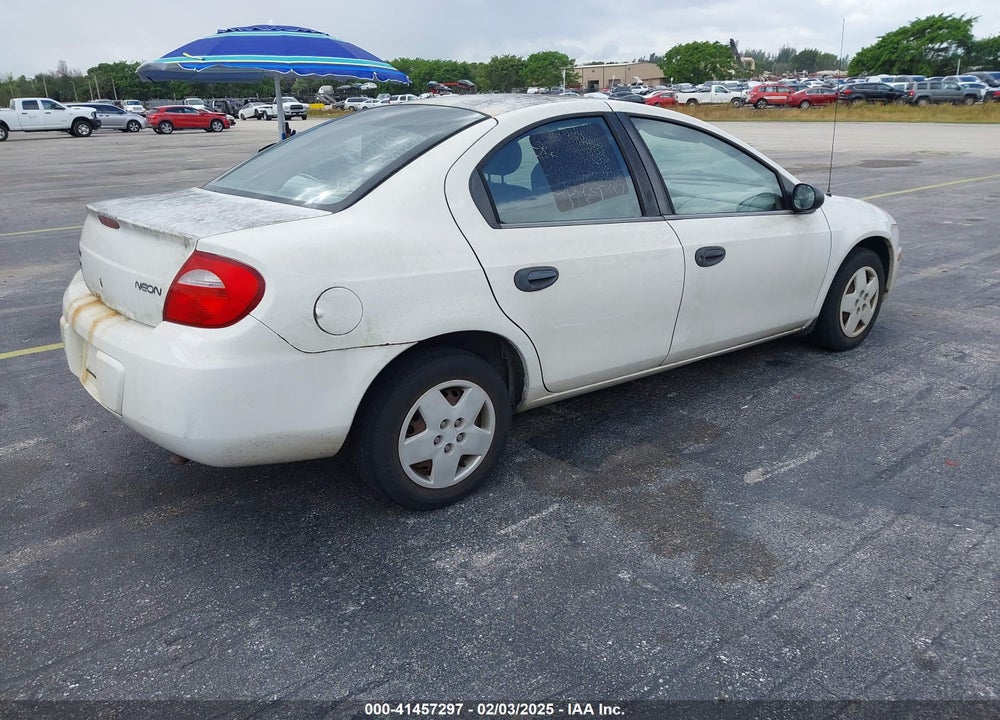 2004 DODGE NEON SE VIN: 1B3ES26C04D594389