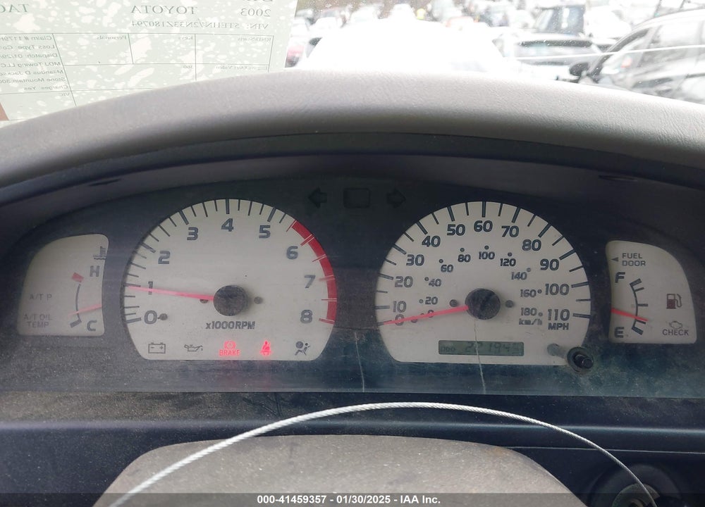 2003 TOYOTA TACOMA VIN: 5TEHN72N33Z180794