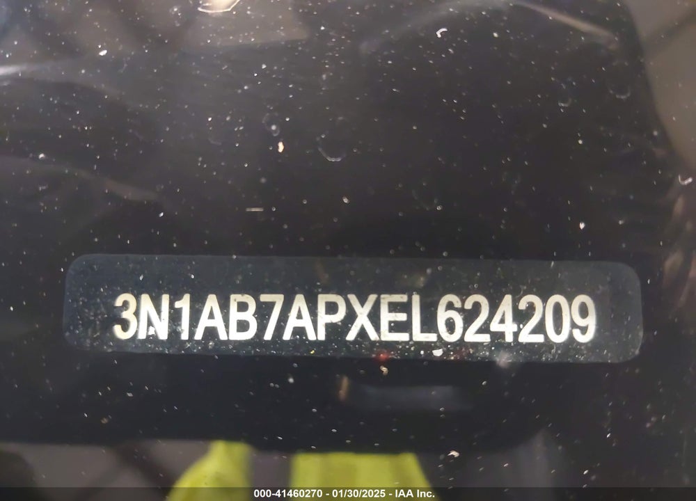 2014 NISSAN SENTRA SR VIN: 3N1AB7APXEL624209
