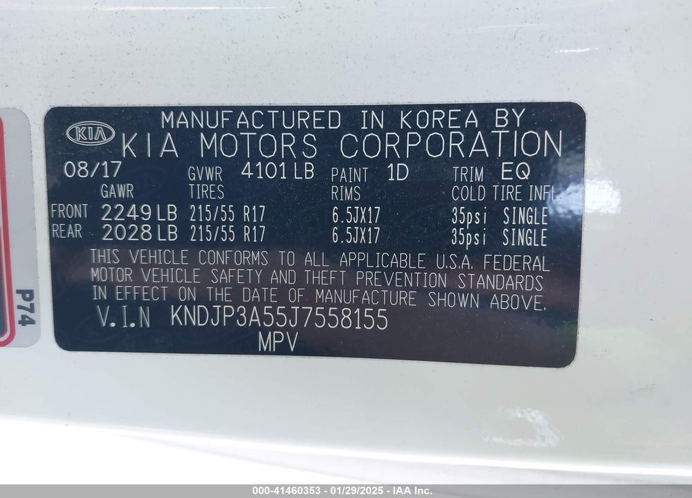 2018 KIA SOUL VIN: KNDJP3A55J7558155