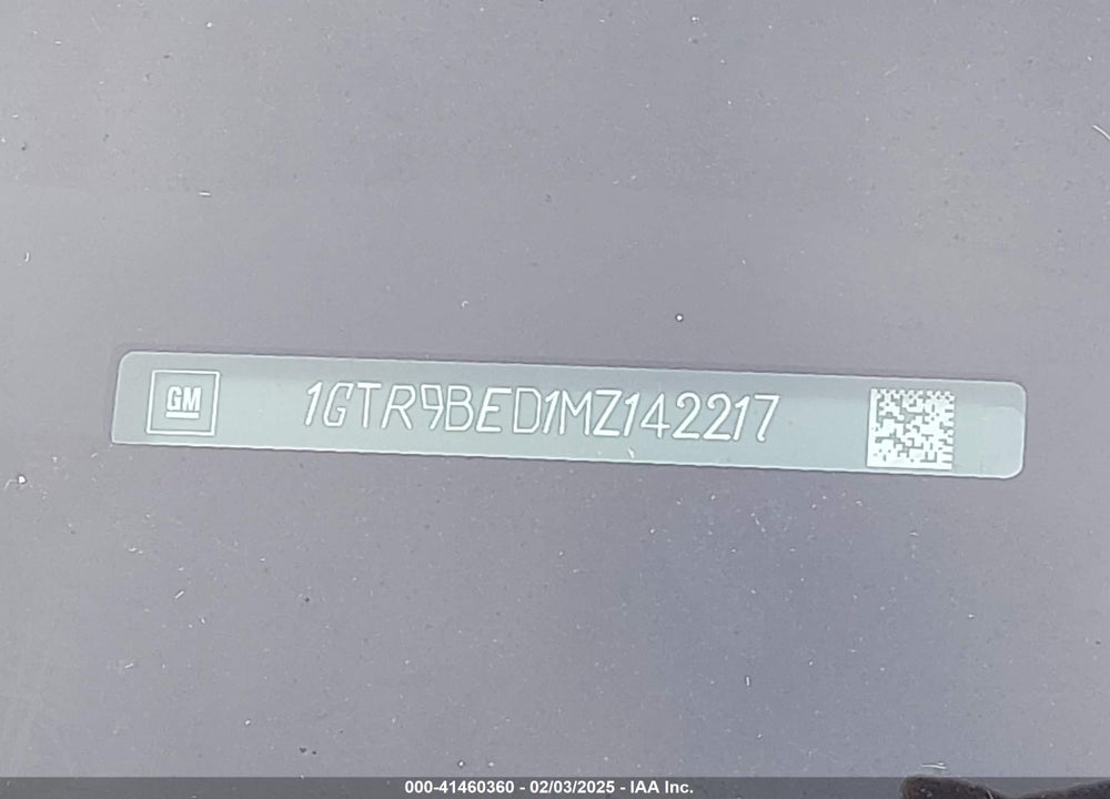 2021 GMC SIERRA VIN: 1GTR9BED1MZ142217