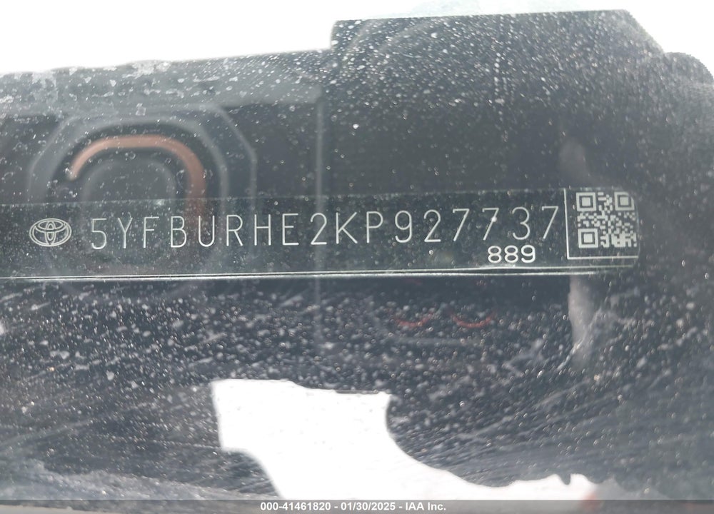 2019 TOYOTA COROLLA VIN: 5YFBURHE2KP927737