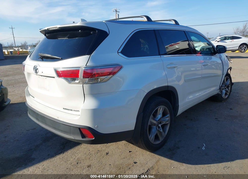 2016 TOYOTA HIGHLANDER LIMITED V6 VIN: 5TDDKRFH2GS304385