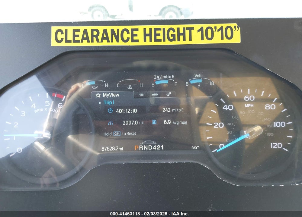 2020 FORD F-59 COMMERCIAL STRIPPED VIN: 1F65F5KNXL0A01786