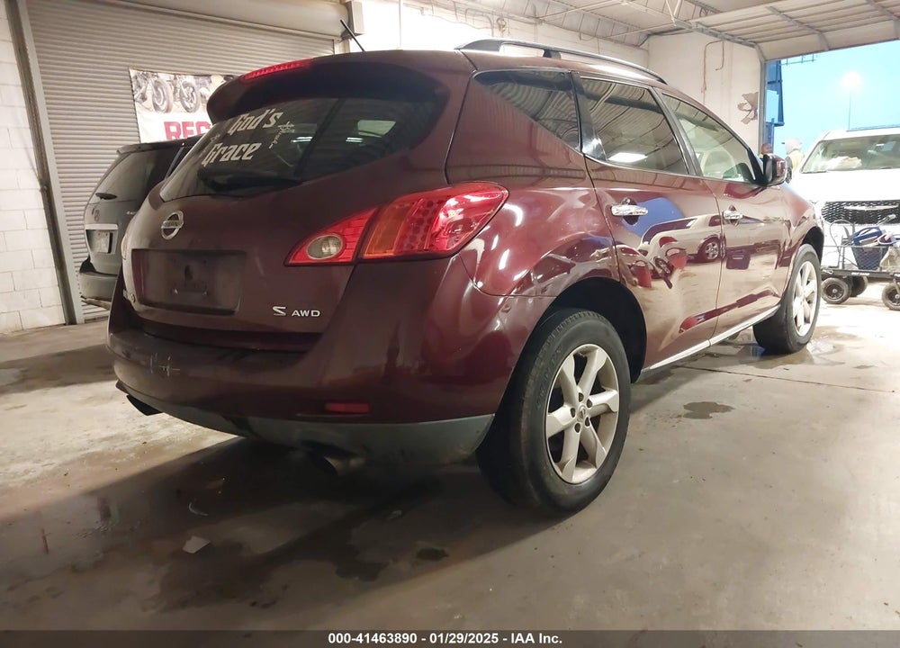 2009 NISSAN MURANO S VIN: JN8AZ18W99W106731