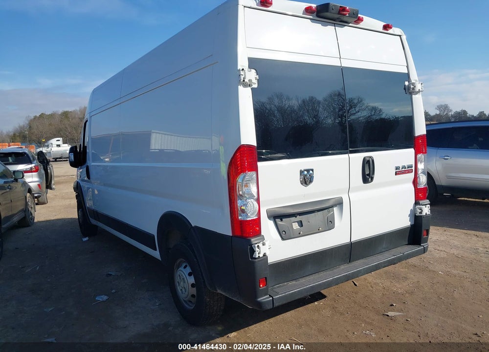 2021 RAM PROMASTER 2500 HIGH ROOF 159 WB VIN: 3C6LRVDG5ME513692