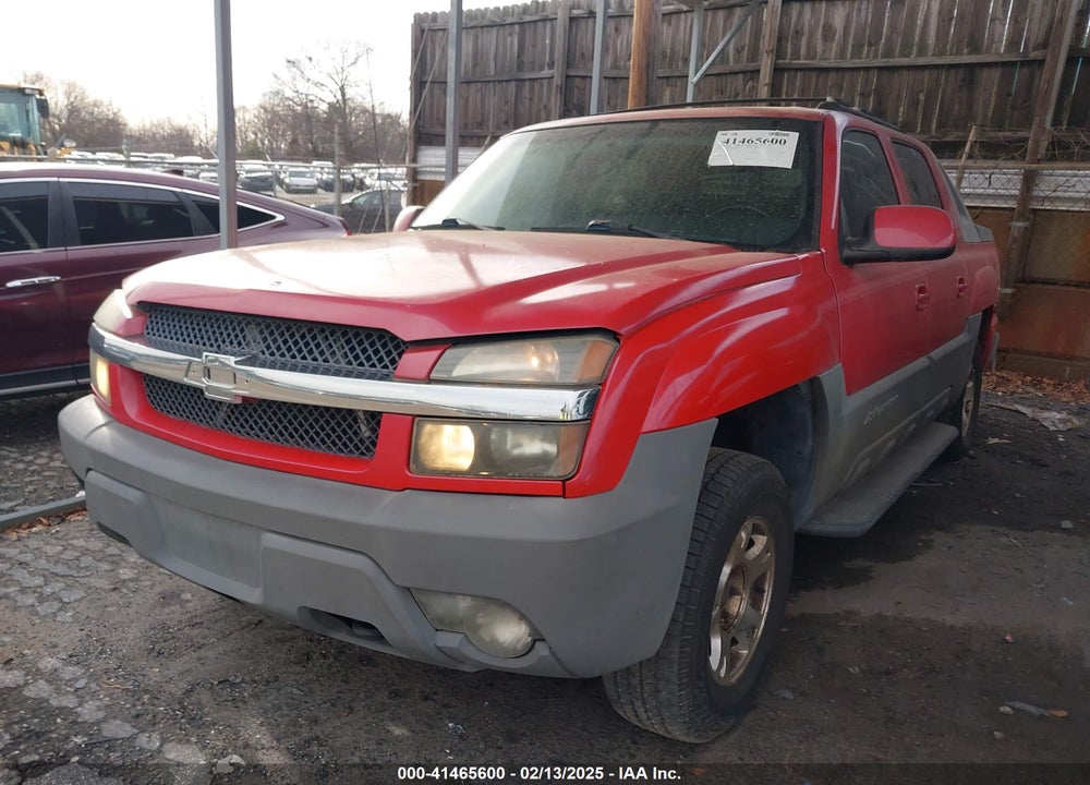 2002 CHEVROLET AVALANCHE 1500 VIN: 3GNEK13T72G141729