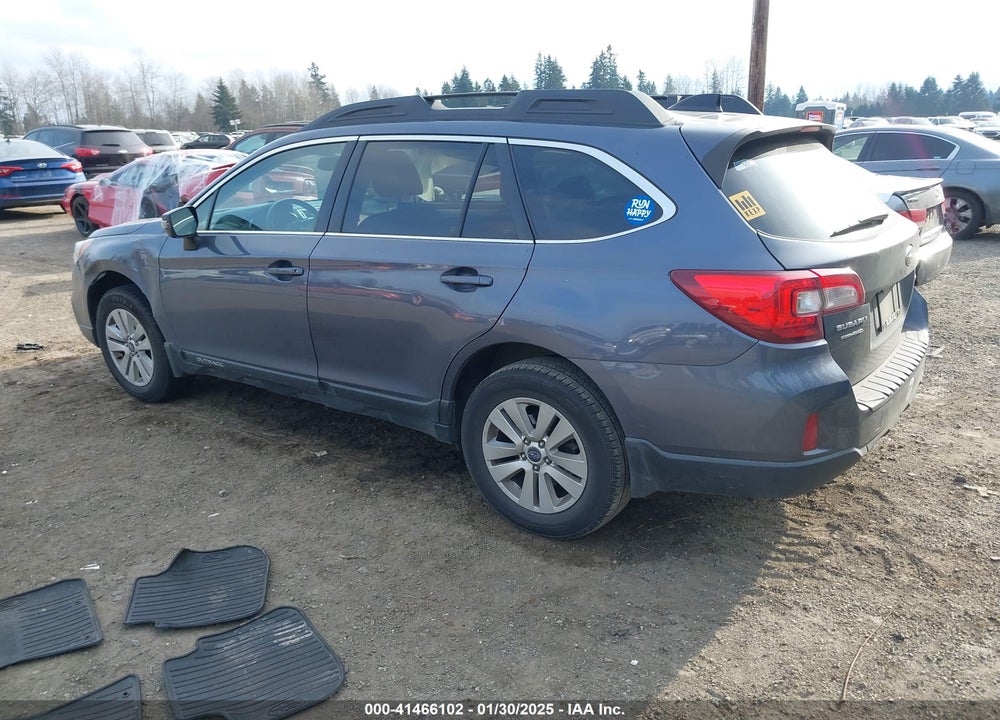 2016 SUBARU OUTBACK 2.5I PREMIUM VIN: 4S4BSAFC0G3289721