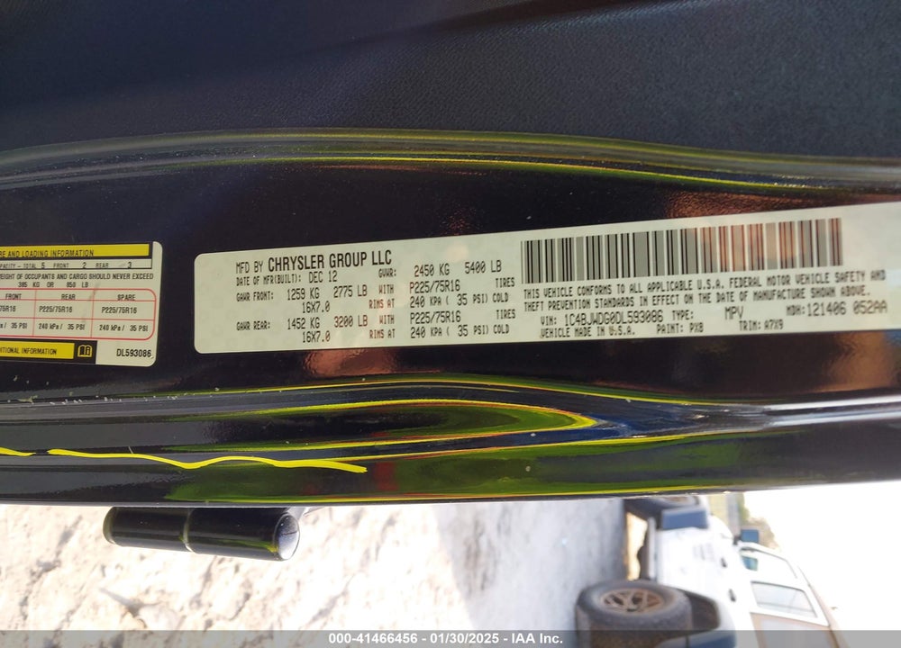 2013 JEEP WRANGLER UNLIMITED SPORT VIN: 1C4BJWDG0DL593086