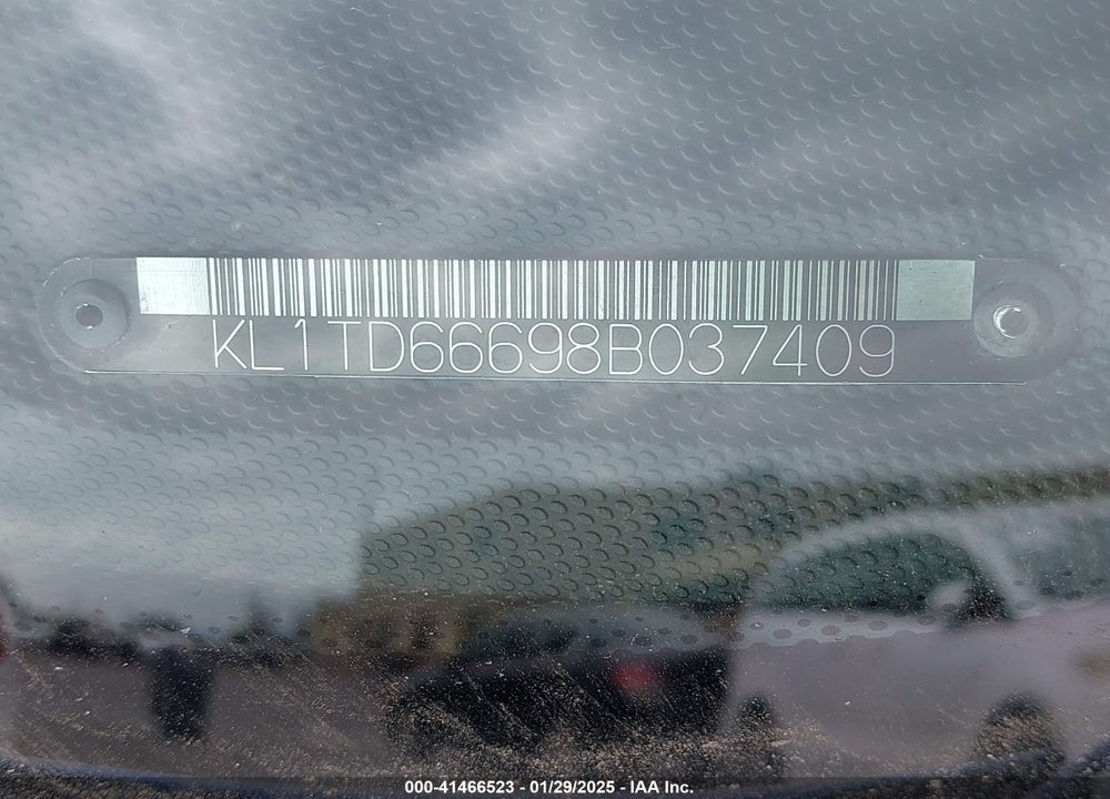 2008 CHEVROLET AVEO 5 VIN: KL1TD66698B037409