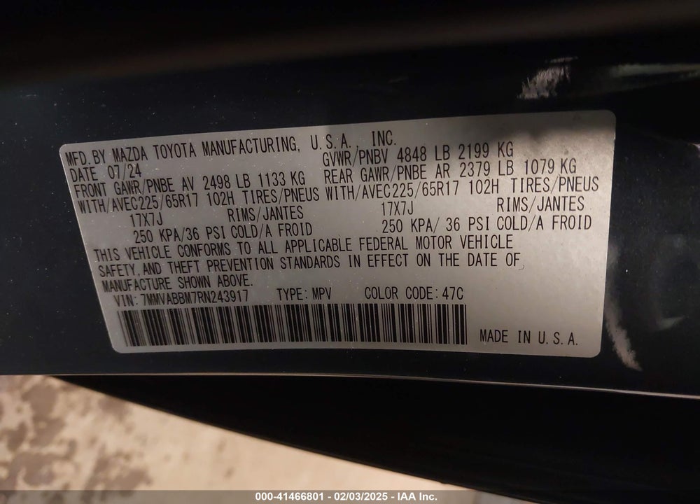 2024 MAZDA CX-50 VIN: 7MMVABBM7RN243917