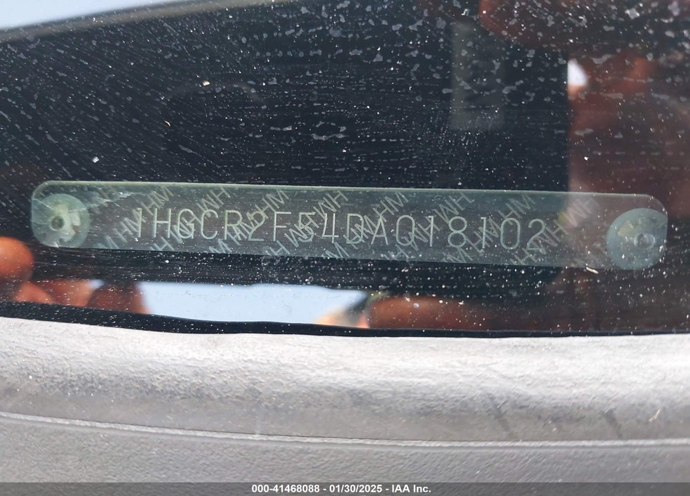 2013 HONDA ACCORD VIN: 1HGCR2F54DA018102