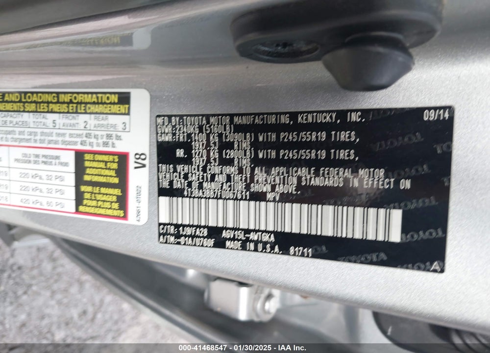 2015 TOYOTA VENZA LE VIN: 4T3BA3BB7FU067611