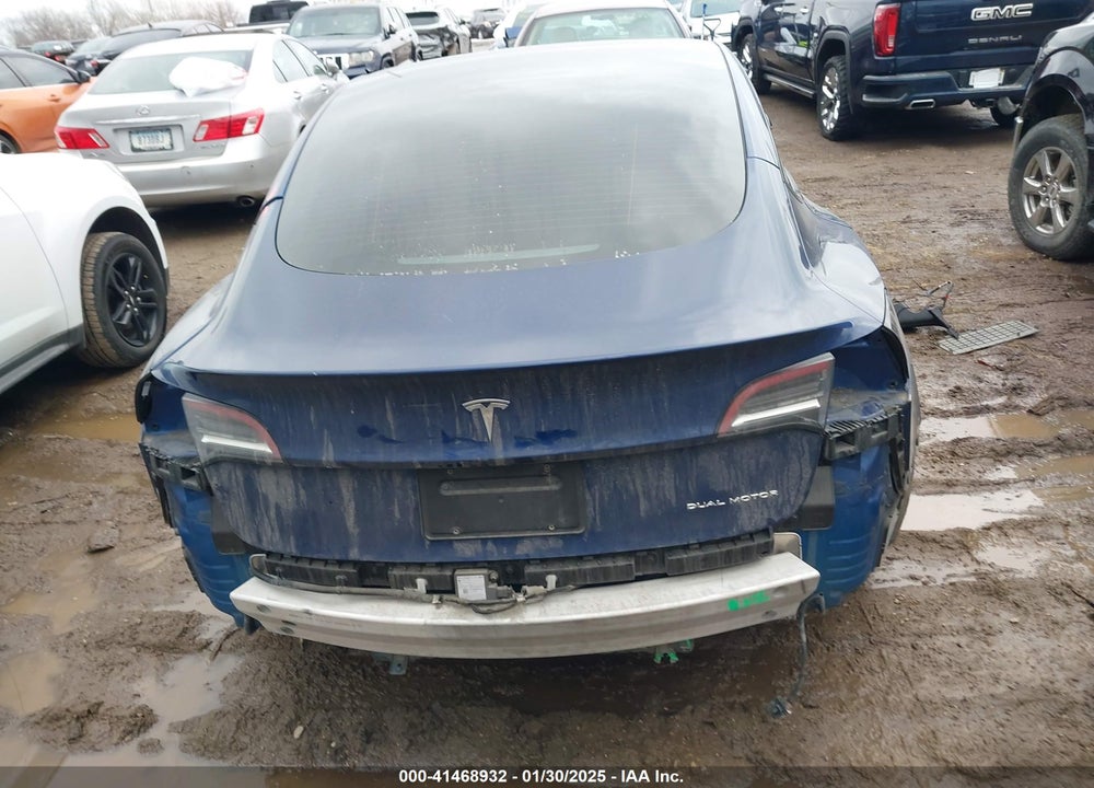 2022 TESLA MODEL 3 LONG RANGE DUAL MOTOR ALL-WHEEL DRIVE VIN: 5YJ3E1EB6NF185646