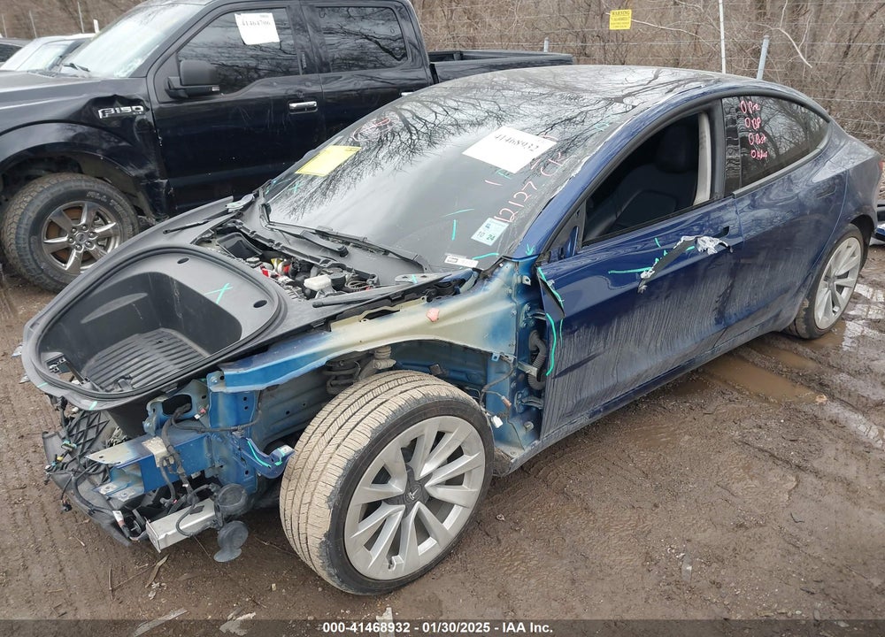 2022 TESLA MODEL 3 LONG RANGE DUAL MOTOR ALL-WHEEL DRIVE VIN: 5YJ3E1EB6NF185646