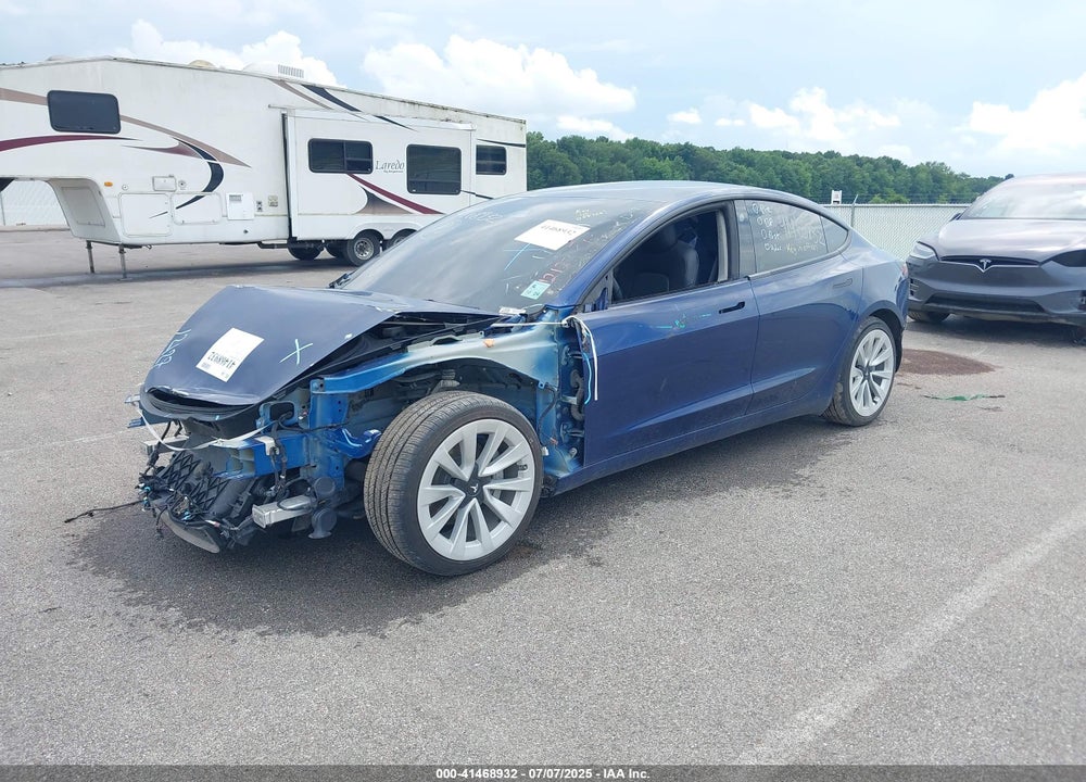 2022 TESLA MODEL 3 LONG RANGE DUAL MOTOR ALL-WHEEL DRIVE VIN: 5YJ3E1EB6NF185646
