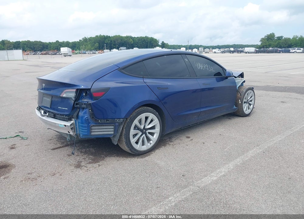 2022 TESLA MODEL 3 LONG RANGE DUAL MOTOR ALL-WHEEL DRIVE VIN: 5YJ3E1EB6NF185646