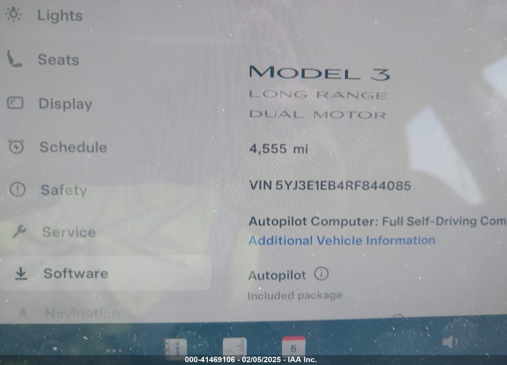 2024 TESLA MODEL 3 VIN: 5YJ3E1EB4RF844085