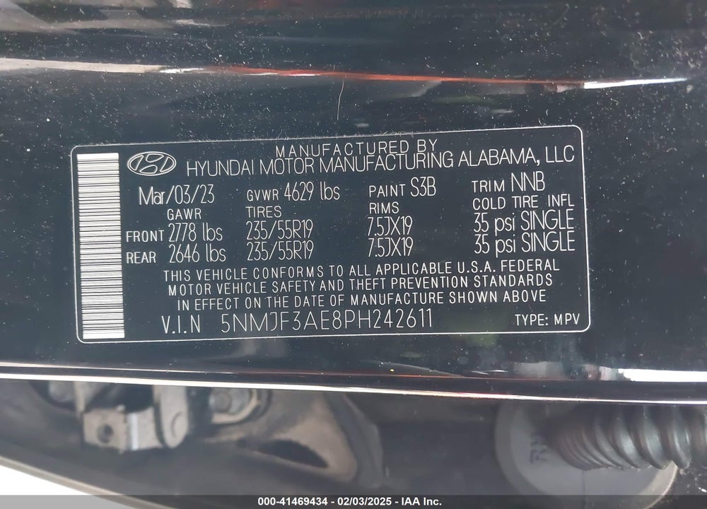2023 HYUNDAI TUCSON SEL VIN: 5NMJF3AE8PH242611