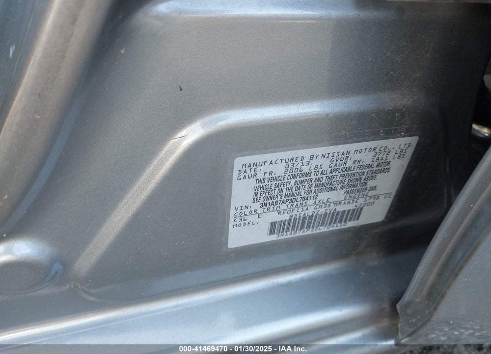 2013 NISSAN SENTRA VIN: 3N1AB7AP3DL704112