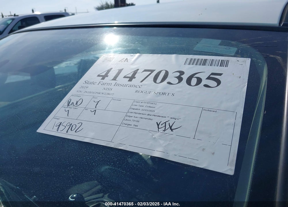 2019 NISSAN ROGUE SPORT VIN: JN1BJ1CP4KW228672