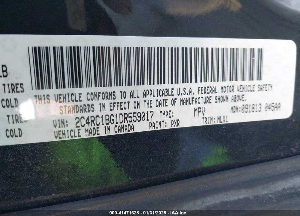 2013 CHRYSLER TOWN & COUNTRY VIN: 2C4RC1BG1DR559017