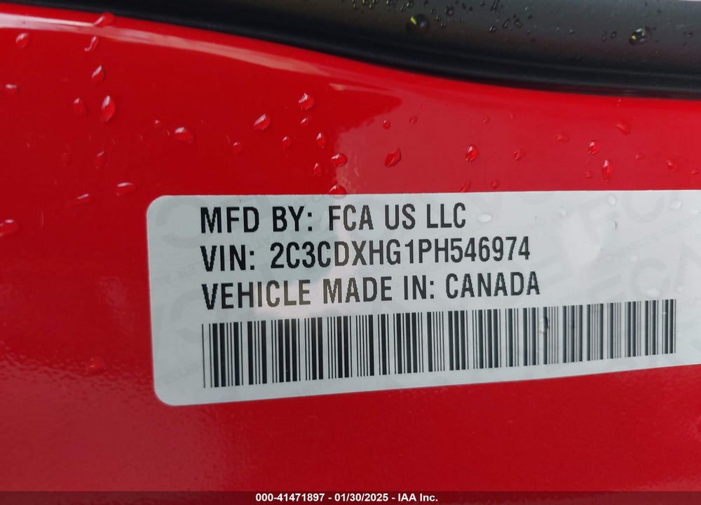 2023 DODGE CHARGER GT VIN: 2C3CDXHG1PH546974