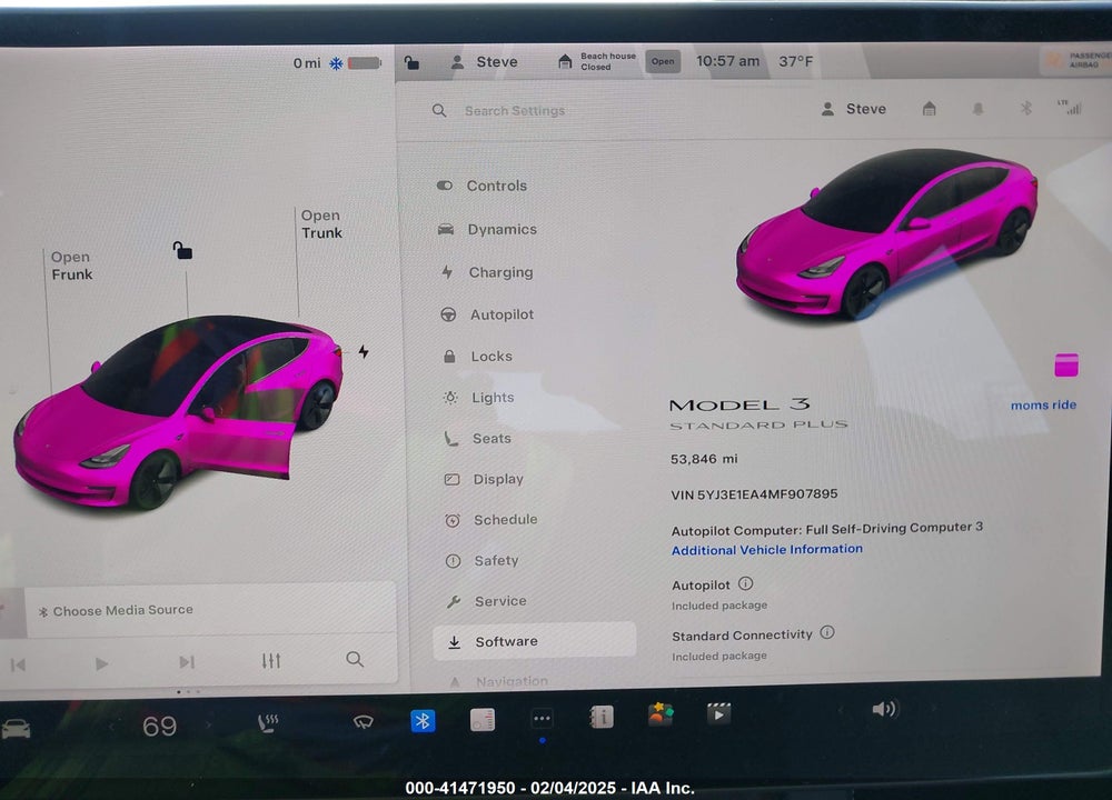 2021 TESLA MODEL 3 VIN: 5YJ3E1EA4MF907895