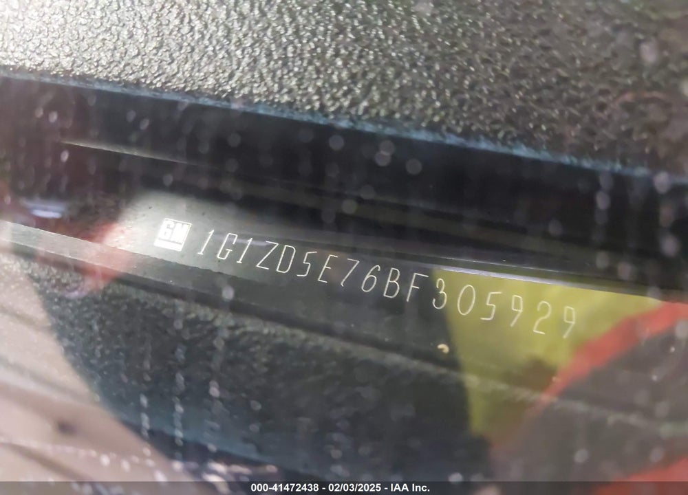 2011 CHEVROLET MALIBU 2LT VIN: 1G1ZD5E76BF305929