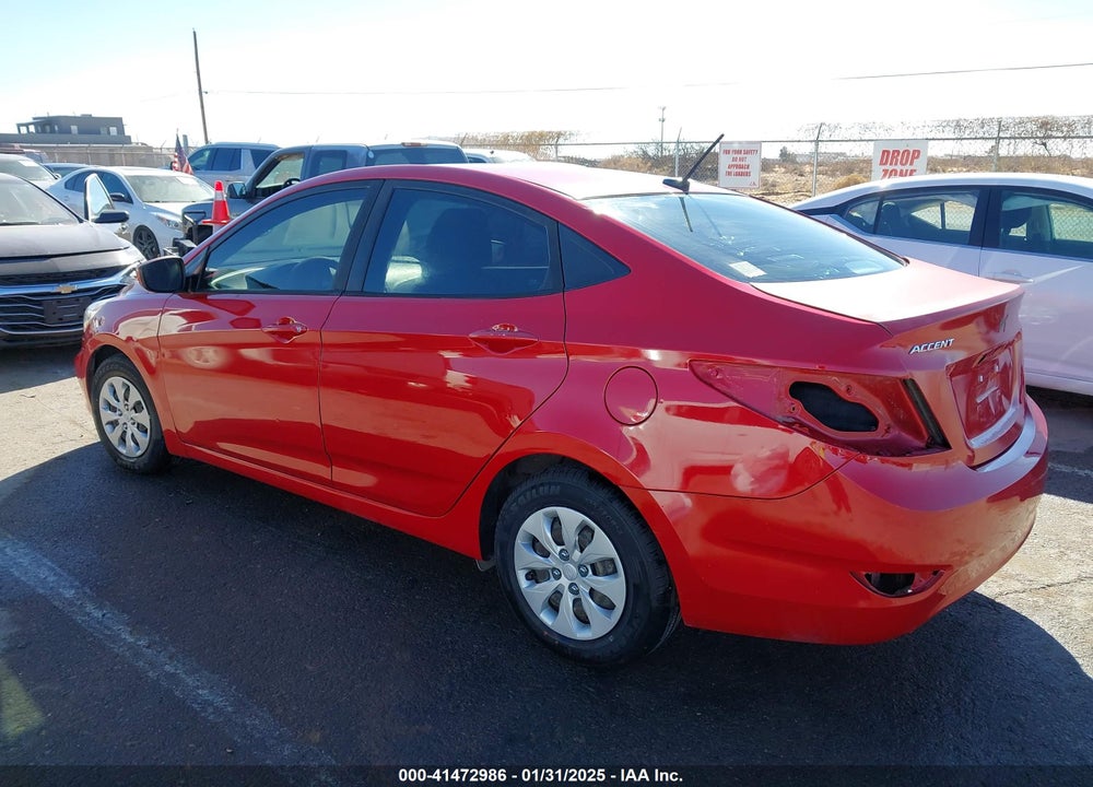 2017 HYUNDAI ACCENT VIN: KMHCT4AE1HU186086
