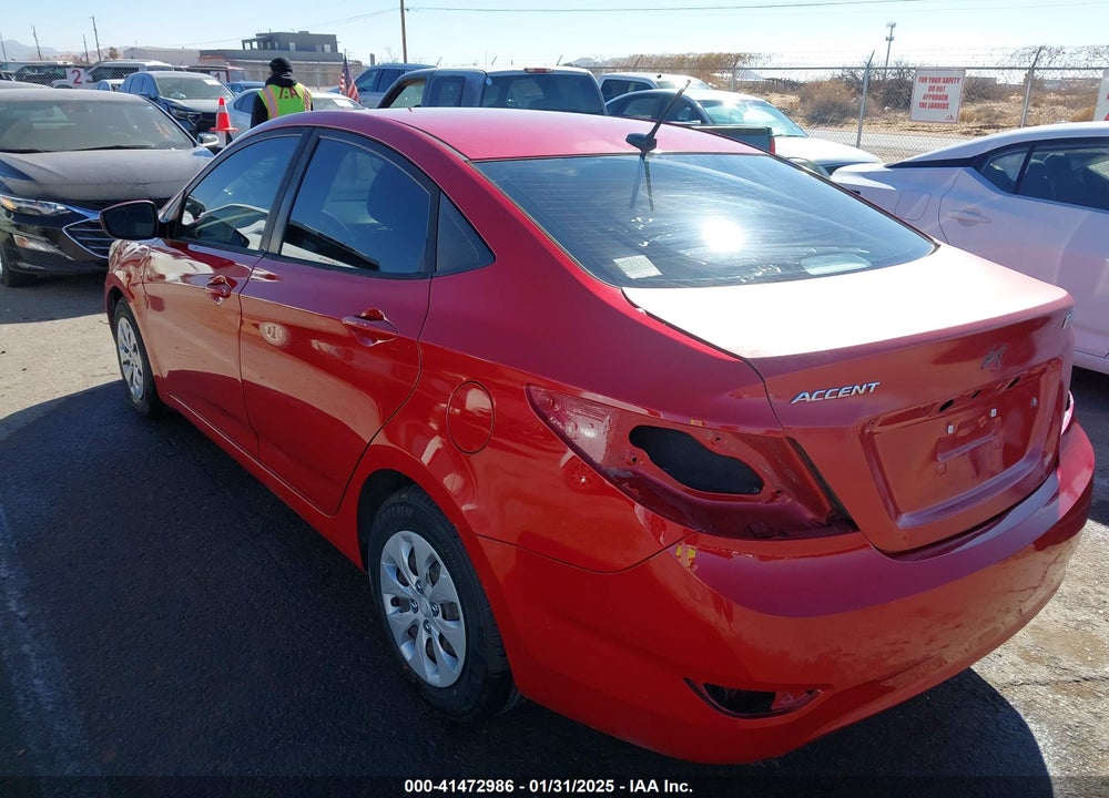 2017 HYUNDAI ACCENT VIN: KMHCT4AE1HU186086