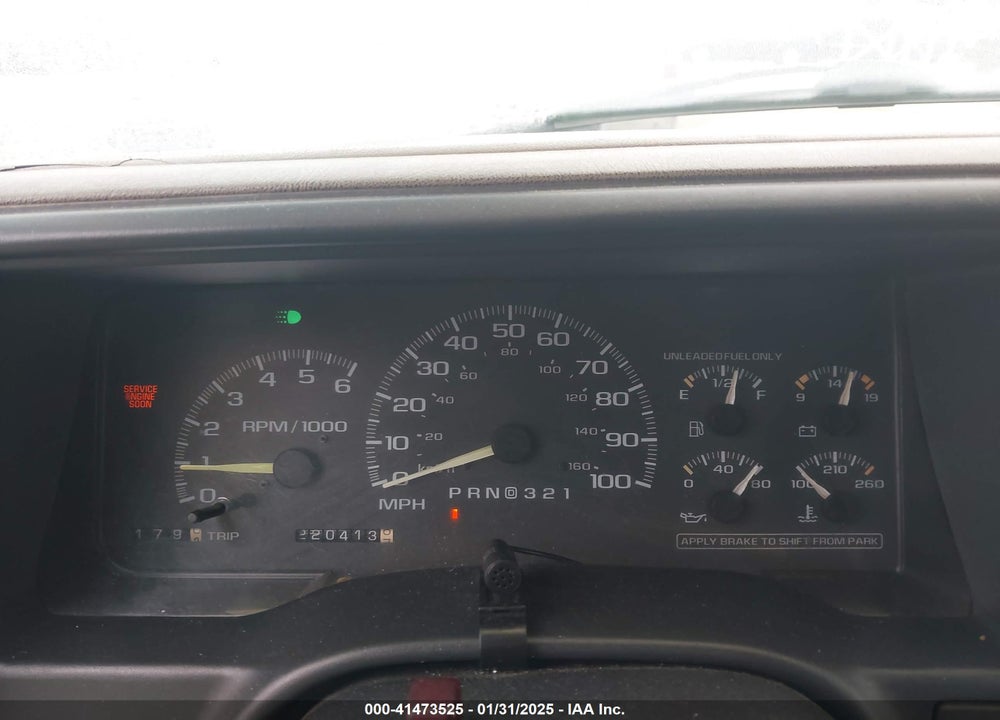 1997 CHEVROLET C1500 FLEETSIDE VIN: 1GCEC19R2VE226183