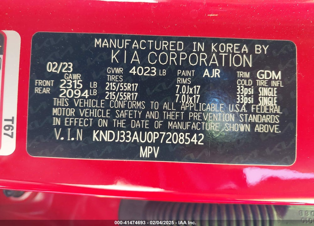 2023 KIA SOUL VIN: KNDJ33AU0P7208542