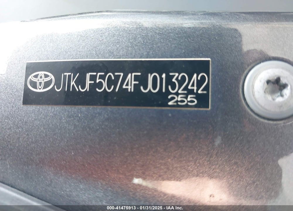 2015 SCION TC VIN: JTKJF5C74FJ013242