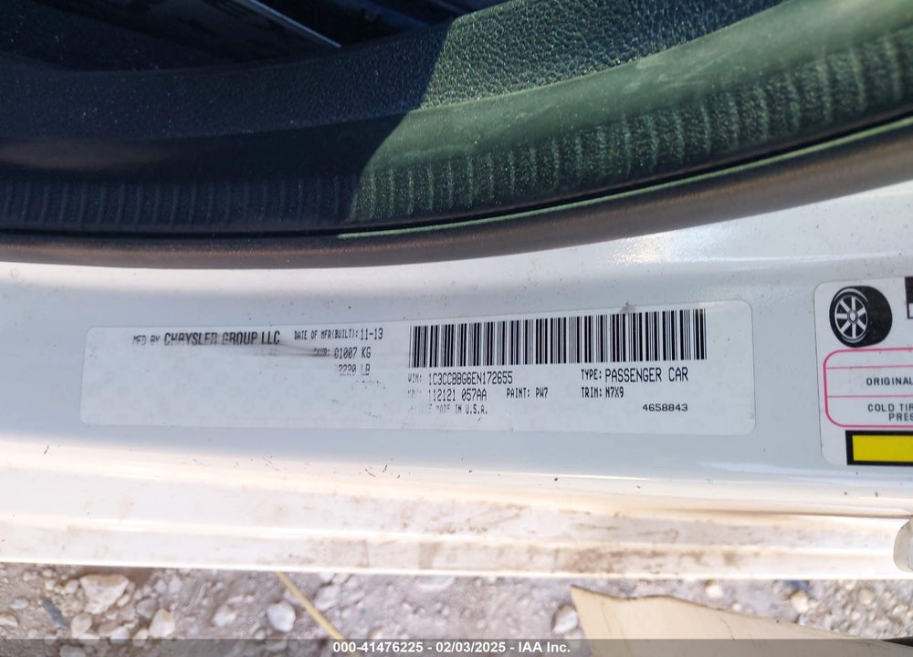 2014 CHRYSLER 200 VIN: 1C3CCBBG6EN172655