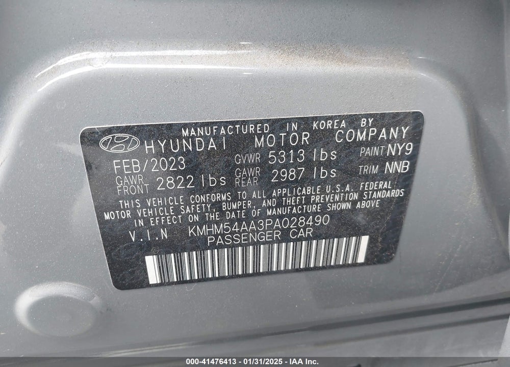 2023 HYUNDAI IONIQ 6 VIN: KMHM54AA3PA028490
