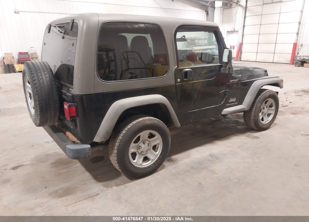 2006 JEEP WRANGLER SPORT RHD VIN: 1J4F449S56P741328