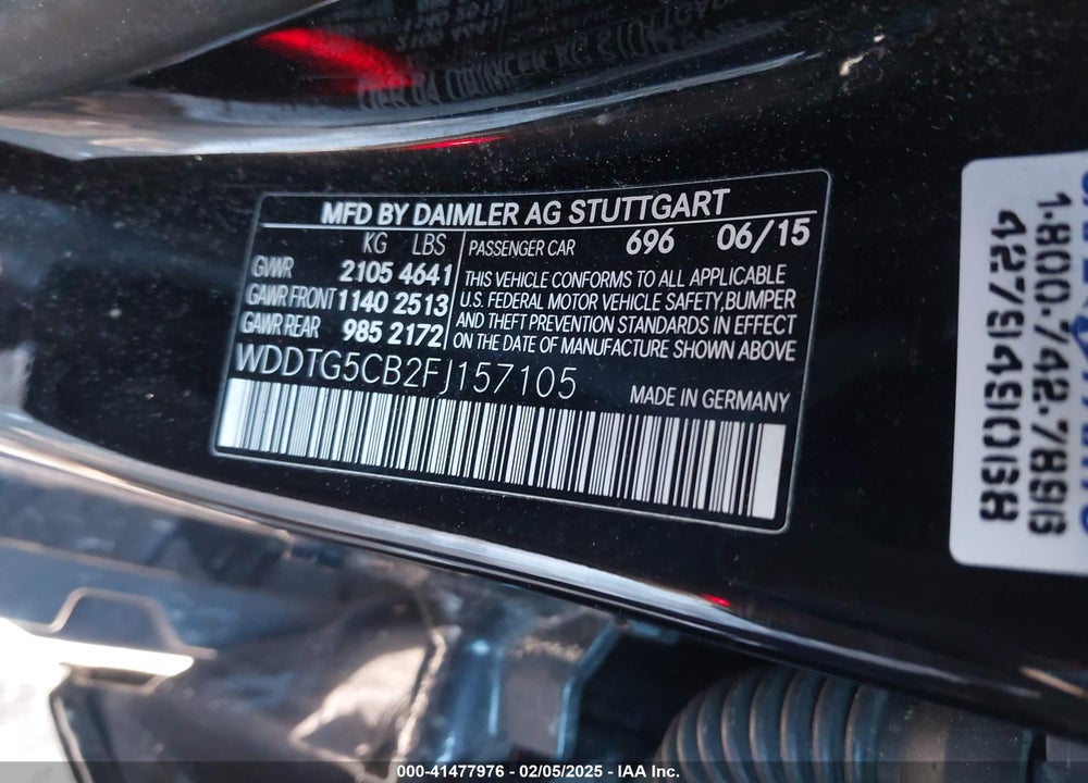 2015 MERCEDES-BENZ GLA 45 AMG 4MATIC VIN: WDDTG5CB2FJ157105