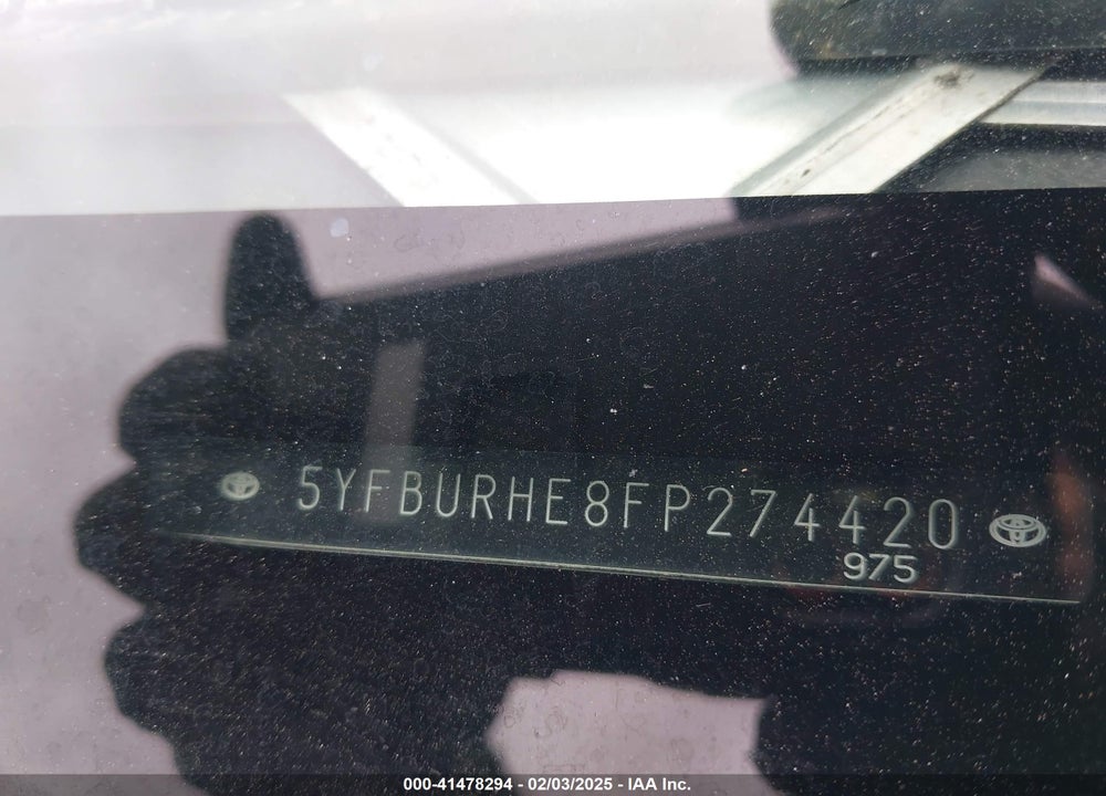 2015 TOYOTA COROLLA S PLUS VIN: 5YFBURHE8FP274420