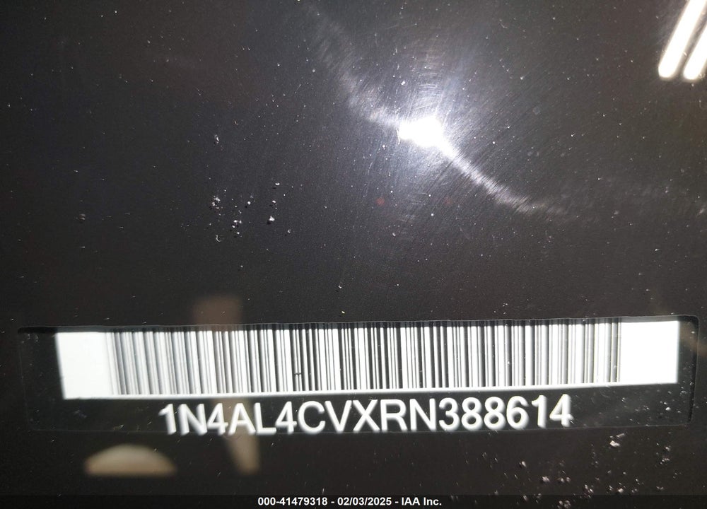 2024 NISSAN ALTIMA VIN: 1N4AL4CVXRN388614
