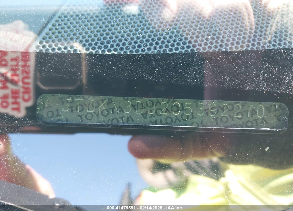 2012 TOYOTA PRIUS TWO VIN: JTDKN3DU2C5392270