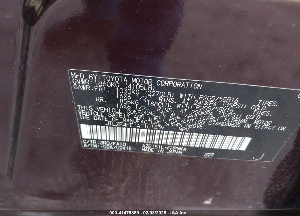 2010 SCION XB VIN: JTLZE4FE1A1101339