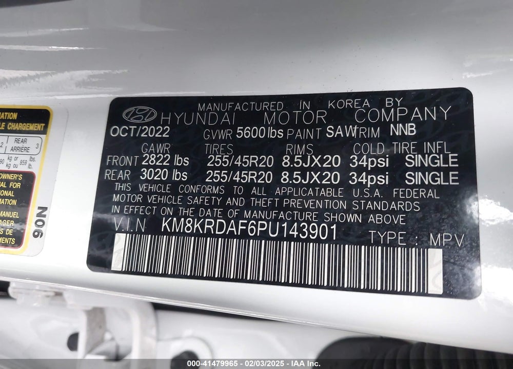 2023 HYUNDAI IONIQ 5 LIMITED VIN: KM8KRDAF6PU143901