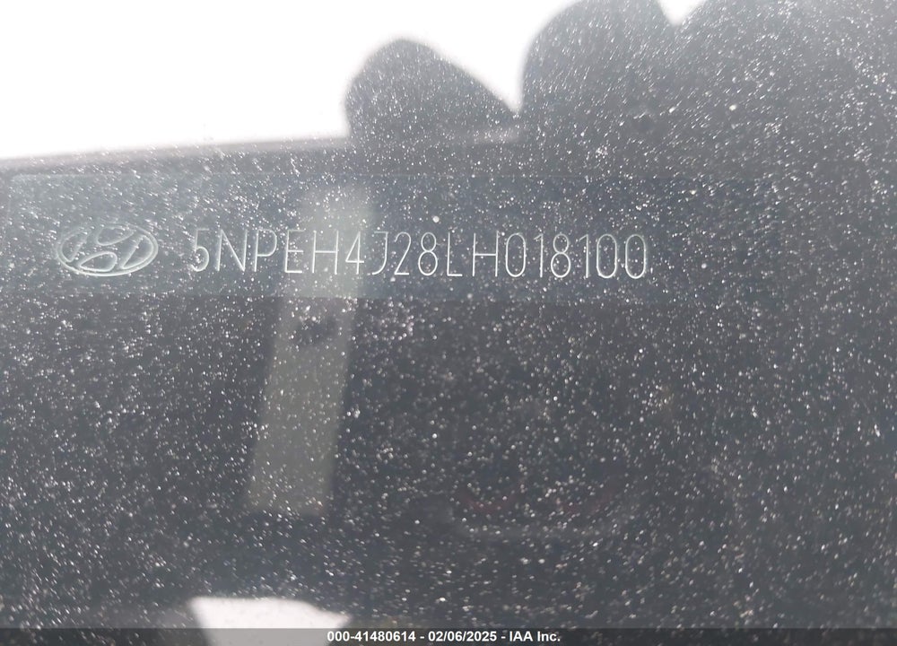 2020 HYUNDAI SONATA VIN: 5NPEH4J28LH018100