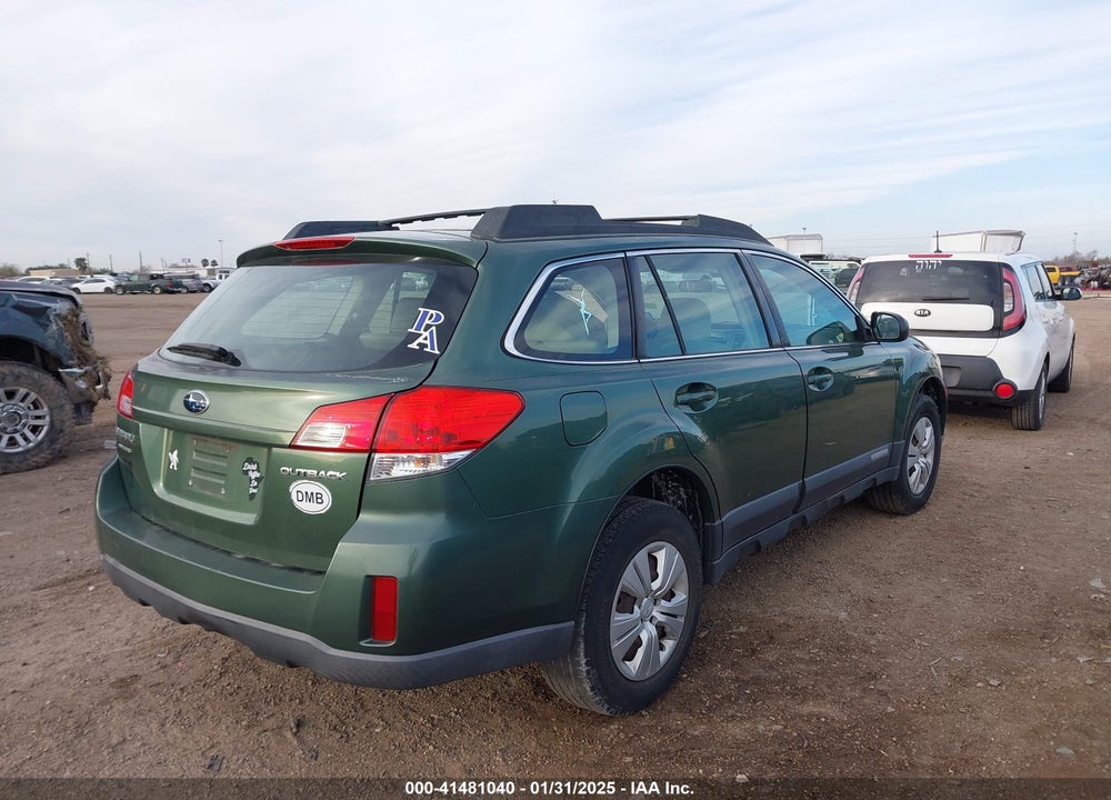 2011 SUBARU OUTBACK 2.5I VIN: 4S4BRCAC6B3409240