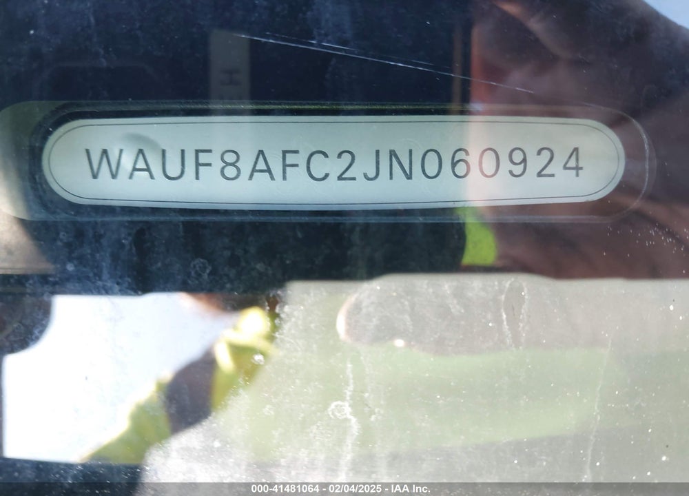 2018 AUDI A6 VIN: WAUF8AFC2JN060924