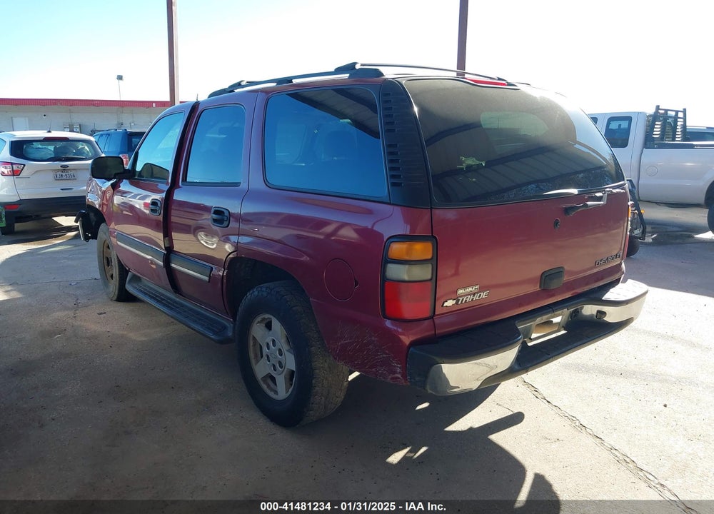 2005 CHEVROLET TAHOE LS VIN: 1GNEC13T25R101835